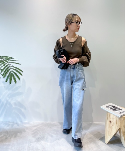 feepur(フェピュール)の「【ハンドウォッシャブル】ライトウェイトショートボレロ×タンクSET(カーディガン/ボレロ・レディース・チャコールグレー/ブルー/ブラック/ベージュ/ブラウン・MEDIUM)」の18枚目の写真