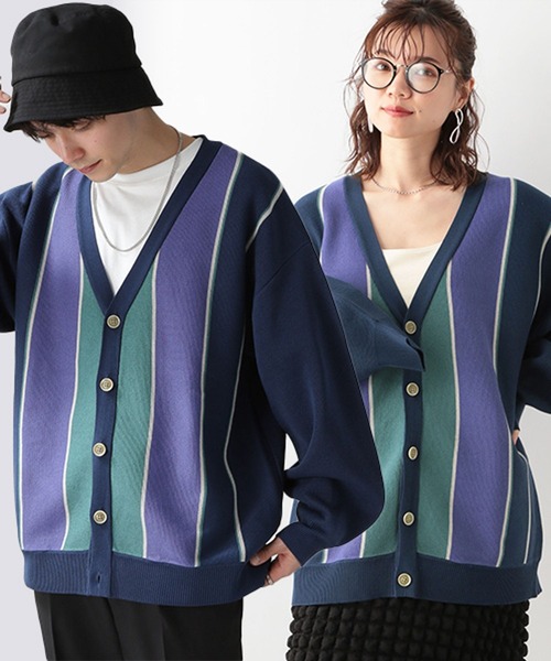 RAGEBLUE(レイジブルー)の「ミラノリブニットカーディガン(カーディガン/ボレロ・メンズ・ダークグレー/グリーン系その他/ブルー系その他/グリーン/オフホワイト・MEDIUM/LARGE)」の1枚目の写真