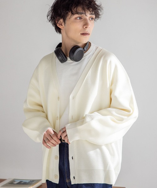 RAGEBLUE(レイジブルー)の「ミラノリブニットカーディガン(カーディガン/ボレロ・メンズ・ダークグレー/グリーン系その他/ブルー系その他/グリーン/オフホワイト・MEDIUM/LARGE)」の2枚目の写真