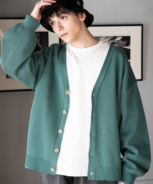 RAGEBLUE(レイジブルー)の「ミラノリブニットカーディガン(カーディガン/ボレロ・メンズ・ダークグレー/グリーン系その他/ブルー系その他/グリーン/オフホワイト・MEDIUM/LARGE)」の4枚目の写真