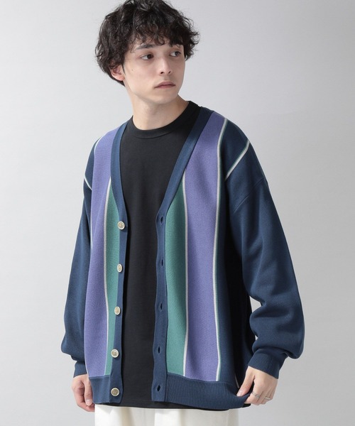 RAGEBLUE(レイジブルー)の「ミラノリブニットカーディガン(カーディガン/ボレロ・メンズ・ダークグレー/グリーン系その他/ブルー系その他/グリーン/オフホワイト・MEDIUM/LARGE)」の11枚目の写真