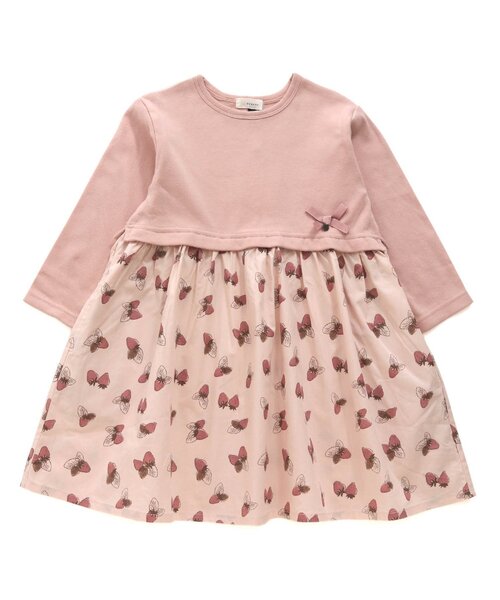 Seraph（セラフ）の「SWEET Strawberryドッキングワンピース（ワンピース・キッズ・ネイビー/ピンク・80/90/95/100/110/120/130/140）」の2枚目の写真