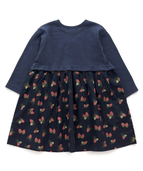 Seraph（セラフ）の「SWEET Strawberryドッキングワンピース（ワンピース・キッズ・ネイビー/ピンク・80/90/95/100/110/120/130/140）」の9枚目の写真