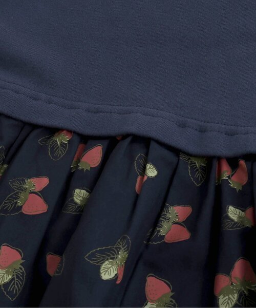 Seraph（セラフ）の「SWEET Strawberryドッキングワンピース（ワンピース・キッズ・ネイビー/ピンク・80/90/95/100/110/120/130/140）」の11枚目の写真
