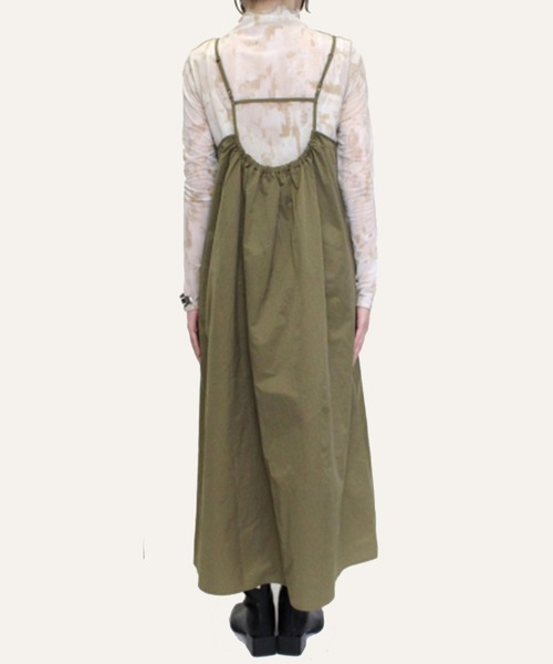 STYLEBLOCK(スタイルブロック)の「ウェザークロスバックギャザーキャミワンピース(ワンピース・レディース・ベージュ/オレンジ/ブラック/オリーブ/ライトベージュ・M)」の9枚目の写真