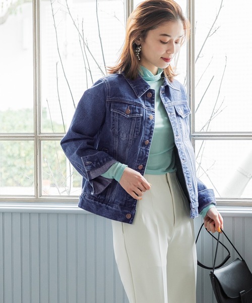 coca（coca）（コカ）の「コンパクトデニムジャケット（デニムジャケット・レディース・インディゴブルー/ブルー・M/L）」の9枚目の写真