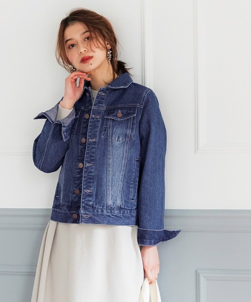 coca（coca）（コカ）の「コンパクトデニムジャケット（デニムジャケット・レディース・インディゴブルー/ブルー・M/L）」の7枚目の写真