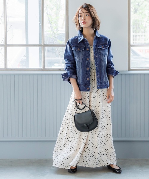 coca（coca）（コカ）の「コンパクトデニムジャケット（デニムジャケット・レディース・インディゴブルー/ブルー・M/L）」の6枚目の写真