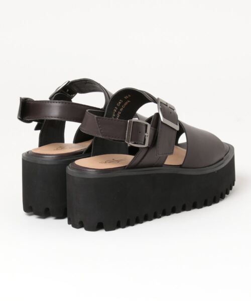 あしながおじさん(アシナガオジサン)の「厚底サンダル 7210093(サンダル・レディース・ダークブラウン/ライトグレー/ブラック・22.5cm/23.0cm/23.5cm/24.0cm/24.5cm)」の4枚目の写真