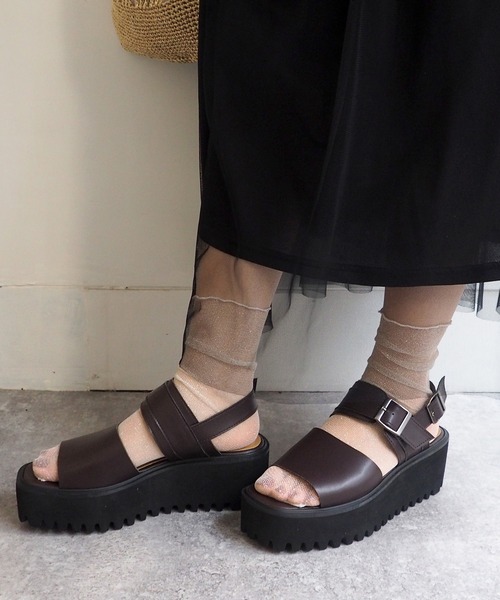 あしながおじさん(アシナガオジサン)の「厚底サンダル 7210093(サンダル・レディース・ダークブラウン/ライトグレー/ブラック・22.5cm/23.0cm/23.5cm/24.0cm/24.5cm)」の16枚目の写真