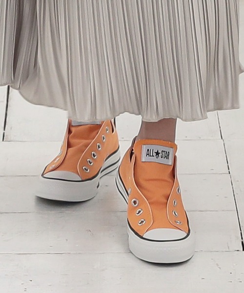 CONVERSE（コンバース）の「[ CONVERSE ]ALLSTAR SLIP3 OX オールスターキャンバススリッポン（スリッポン・レディース・ピンク/ブラック×ブラック/ホワイト/ブラック/ダークブラウン/ライトブルー/イエロー系/グレイッシュベージュ/ブラウン/グリーン・L/M/LL/S）」の9枚目の写真