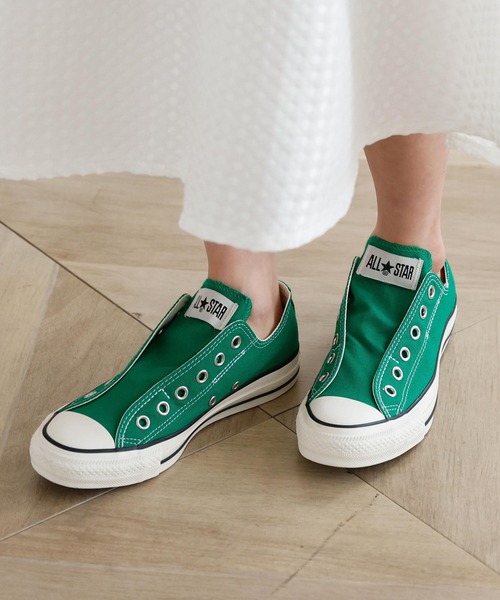 CONVERSE（コンバース）の「[ CONVERSE ]ALLSTAR SLIP3 OX オールスターキャンバススリッポン（スリッポン・レディース・ピンク/ブラック×ブラック/ホワイト/ブラック/ダークブラウン/ライトブルー/イエロー系/グレイッシュベージュ/ブラウン/グリーン・L/M/LL/S）」の8枚目の写真