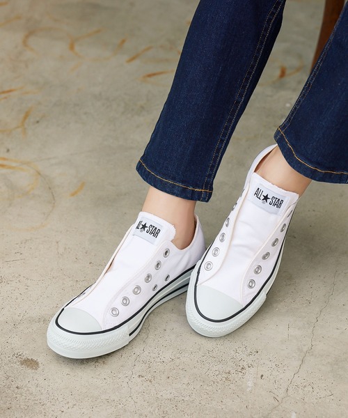 CONVERSE（コンバース）の「[ CONVERSE ]ALLSTAR SLIP3 OX オールスターキャンバススリッポン（スリッポン・レディース・ピンク/ブラック×ブラック/ホワイト/ブラック/ダークブラウン/ライトブルー/イエロー系/グレイッシュベージュ/ブラウン/グリーン・L/M/LL/S）」の13枚目の写真