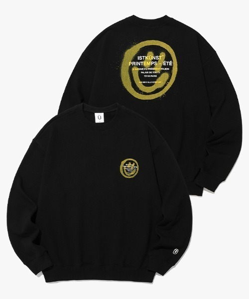 ISTKUNST(イストクンスト)の「A'GEM/9 × .kom『ISTKUNST/イストクンスト』LOGO&SMILEY L/S TEE/ロゴスマイル 長袖Tシャツ(Tシャツ/カットソー・レディース・ブラック/ライトグレー/ホワイト・M/L)」の3枚目の写真