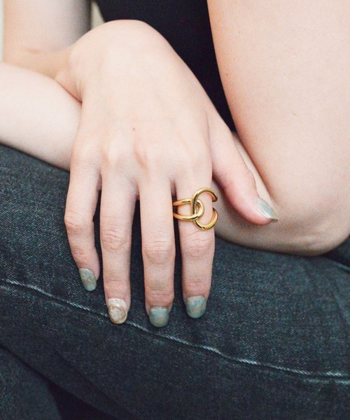 styiro(スタイロ)の「ニッケルフリー クロスライン メタルリング(リング・レディース・シルバー/ゴールド/シルバー系2/ゴールド系2・FREE)」の8枚目の写真