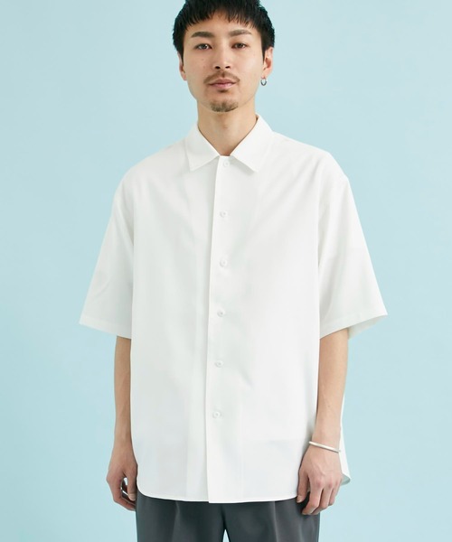 CITY TOKYO（シティトウキョウ）の「プレミアムリラックス半袖シャツ｜防シワ/速乾性（シャツ/ブラウス・メンズ・ホワイト/グレイッシュベージュ/サックスブルー/ブラック/その他17・1/2/3）」の7枚目の写真