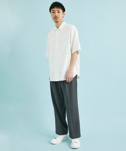 CITY TOKYO（シティトウキョウ）の「プレミアムリラックス半袖シャツ｜防シワ/速乾性（シャツ/ブラウス・メンズ・ホワイト/グレイッシュベージュ/サックスブルー/ブラック/その他17・1/2/3）」の9枚目の写真