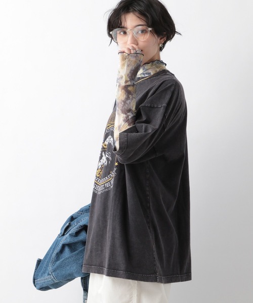 RAGEBLUE（レイジブルー）の「ヴィンテージライクロックTシャツ（Tシャツ/カットソー・レディース・ホワイト/ブラック/ベージュ・FREE）」の17枚目の写真