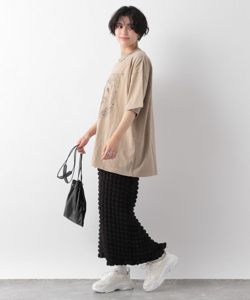 RAGEBLUE（レイジブルー）の「ヴィンテージライクロックTシャツ（Tシャツ/カットソー・レディース・ホワイト/ブラック/ベージュ・FREE）」の22枚目の写真