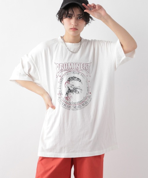 RAGEBLUE（レイジブルー）の「ヴィンテージライクロックTシャツ（Tシャツ/カットソー・レディース・ホワイト/ブラック/ベージュ・FREE）」の20枚目の写真