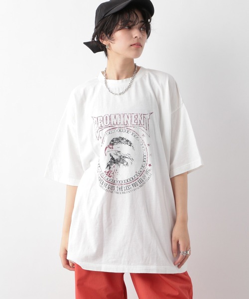 RAGEBLUE（レイジブルー）の「ヴィンテージライクロックTシャツ（Tシャツ/カットソー・レディース・ホワイト/ブラック/ベージュ・FREE）」の16枚目の写真