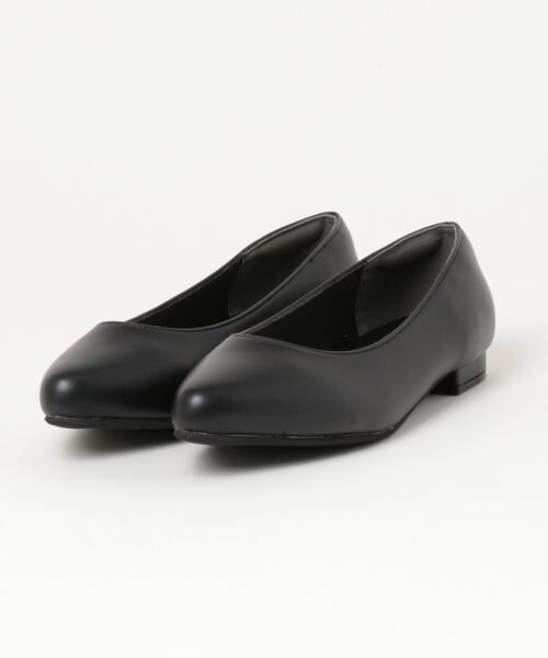 la farfa SHOES(ラ・ファーファ シューズ)の「la farfa ラファーファ レディース シンプルフラットシューズ【幅広4E/大きいサイズ】 800(パンプス・レディース・ブラック/アイボリー・L/LL/XL/M)」の2枚目の写真