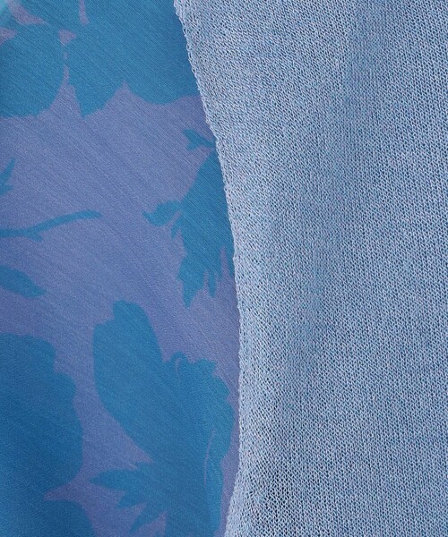 SOULEIADO（ソレイアード）の「ポリエステルプリント パフスリーブコンビニット（ニット/セーター・レディース・ピンク系その他/ブルー系その他・S）」の11枚目の写真