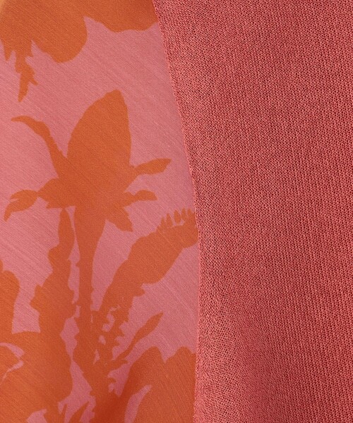 SOULEIADO（ソレイアード）の「ポリエステルプリント パフスリーブコンビニット（ニット/セーター・レディース・ピンク系その他/ブルー系その他・S）」の12枚目の写真