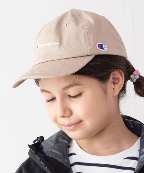 Champion(チャンピオン)の「【CHAMPION/チャンピオン】KIDS スクリプトローキャップ ワンポイントブランドロゴ刺繍 キッズ(キャップ・キッズ・オフホワイト/ラベンダー/ベージュ/ブルー系その他/ピンク/ミント/ブルー/ブラック/ダークブルー/ネイビー・FREE)」の5枚目の写真