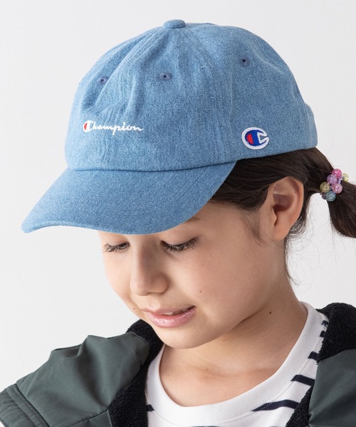 Champion(チャンピオン)の「【CHAMPION/チャンピオン】KIDS スクリプトローキャップ ワンポイントブランドロゴ刺繍 キッズ(キャップ・キッズ・オフホワイト/ラベンダー/ベージュ/ブルー系その他/ピンク/ミント/ブルー/ブラック/ダークブルー/ネイビー・FREE)」の8枚目の写真