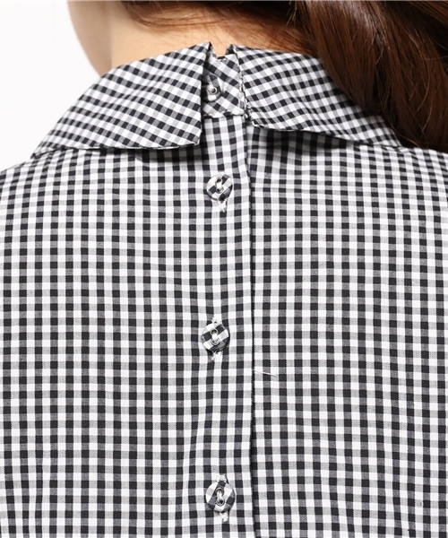 CIAOPANIC(チャオパニック)の「【Ciaopanic】 半袖後開きシャツBL(シャツ/ブラウス・レディース・ホワイト/ブルー/ブラック/ネイビー・FREE)」の9枚目の写真