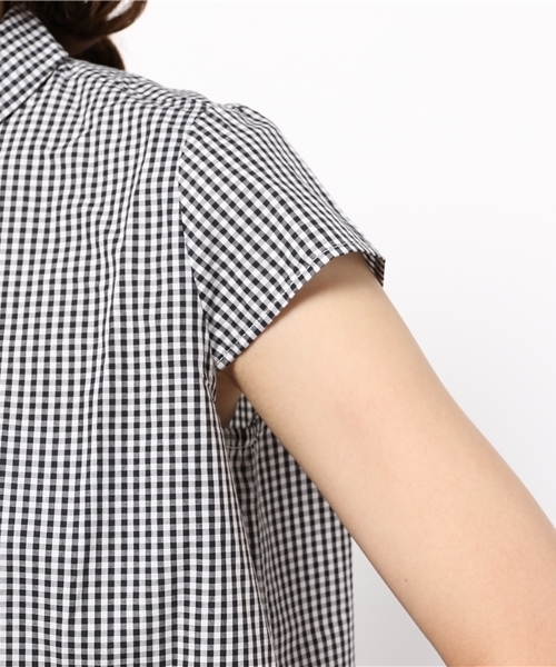 CIAOPANIC(チャオパニック)の「【Ciaopanic】 半袖後開きシャツBL(シャツ/ブラウス・レディース・ホワイト/ブルー/ブラック/ネイビー・FREE)」の10枚目の写真