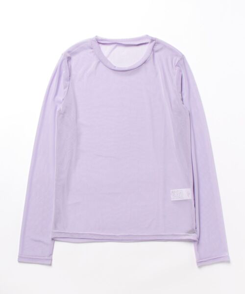 Ritzy（リッツィー）の「ロングスリーブシアートップス（Tシャツ/カットソー・レディース・ホワイト/ブラック/ピンク/パープル/グリーン系/イエロー系・FREE）」の5枚目の写真