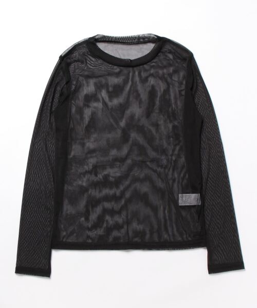 Ritzy（リッツィー）の「ロングスリーブシアートップス（Tシャツ/カットソー・レディース・ホワイト/ブラック/ピンク/パープル/グリーン系/イエロー系・FREE）」の3枚目の写真