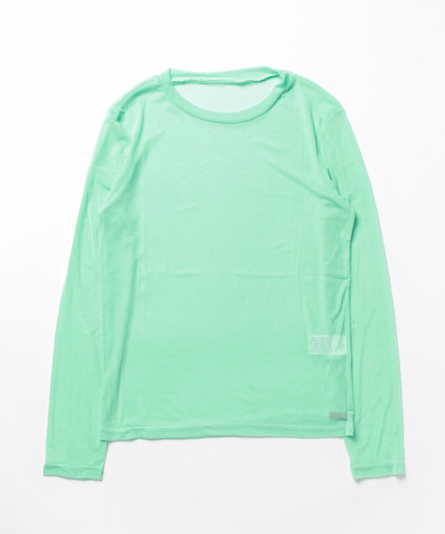 Ritzy（リッツィー）の「ロングスリーブシアートップス（Tシャツ/カットソー・レディース・ホワイト/ブラック/ピンク/パープル/グリーン系/イエロー系・FREE）」の8枚目の写真