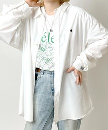 【POLO BCS】別注 ワンポイント刺繍 オーバーサイズレギュラーカラー ブロード / ストライプ / デニム ビッグシルエットシャツ