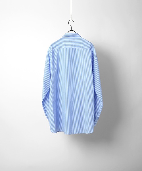 POLO BCS(ポロ ビーシーエス)の「【POLO BCS】別注 ワンポイント刺繍 オーバーサイズレギュラーカラー ブロード / ストライプ / デニム ビッグシルエットシャツ(シャツ/ブラウス・メンズ・グリーン/サックスブルー/ホワイト/サックスブルー系2/ブルー/パープル/ブラック/ブルー系その他/ブルー系その他2・M/L)」の17枚目の写真