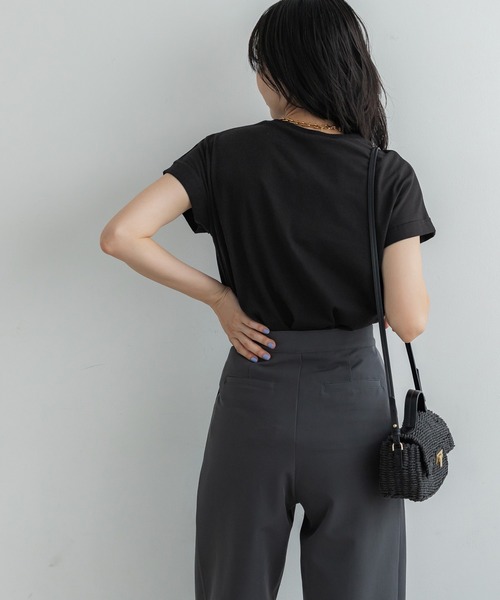 coca(coca)(コカ)の「フレンチスリーブTシャツ(Tシャツ/カットソー・レディース・ホワイト/ブラウン/ブラック/カーキ・S/M/L)」の15枚目の写真