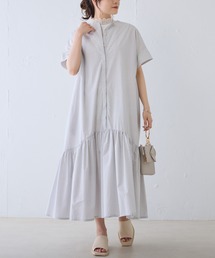 先染めペプラムワンピース