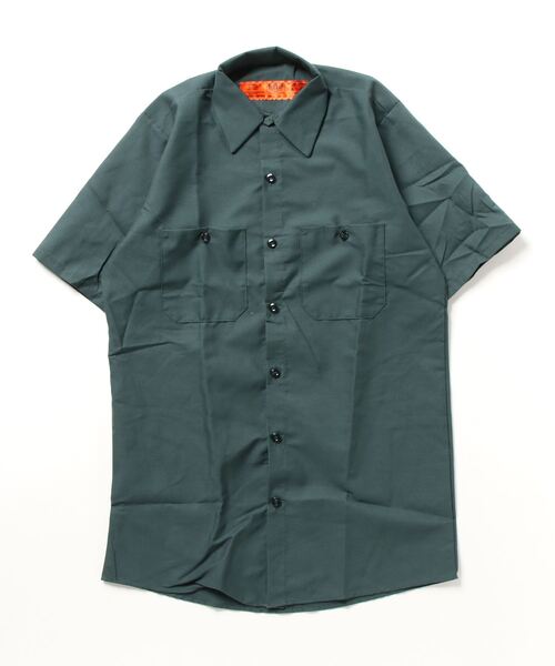 RED KAP（レッドキャップ）の「【RED KAP】4.25ozワークシャツ半袖 RDKP-S0024（シャツ/ブラウス・メンズ・ネイビー/オレンジ/ホワイト/ライトグレー/ブラウン/レッド/ライトグリーン/シルバーグレー/グリーン/バーガンディー/ブラック/ライトブルー/スカイブルー/カーキ/ブルー/チャコールグレー/グレー・L/M/XL/S）」の9枚目の写真