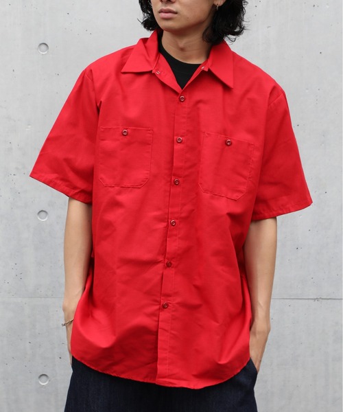 RED KAP（レッドキャップ）の「【RED KAP】4.25ozワークシャツ半袖 RDKP-S0024（シャツ/ブラウス・メンズ・ネイビー/オレンジ/ホワイト/ライトグレー/ブラウン/レッド/ライトグリーン/シルバーグレー/グリーン/バーガンディー/ブラック/ライトブルー/スカイブルー/カーキ/ブルー/チャコールグレー/グレー・L/M/XL/S）」の15枚目の写真