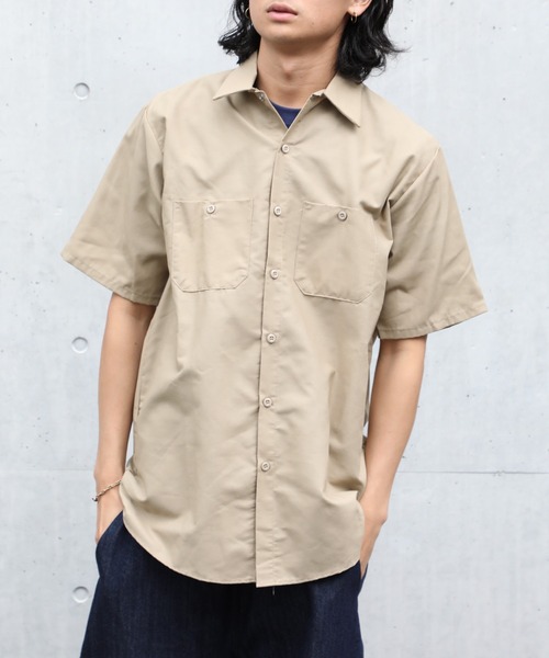 RED KAP（レッドキャップ）の「【RED KAP】4.25ozワークシャツ半袖 RDKP-S0024（シャツ/ブラウス・メンズ・ネイビー/オレンジ/ホワイト/ライトグレー/ブラウン/レッド/ライトグリーン/シルバーグレー/グリーン/バーガンディー/ブラック/ライトブルー/スカイブルー/カーキ/ブルー/チャコールグレー/グレー・L/M/XL/S）」の8枚目の写真
