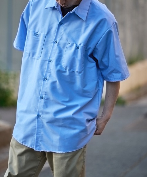 RED KAP（レッドキャップ）の「【RED KAP】4.25ozワークシャツ半袖 RDKP-S0024（シャツ/ブラウス・メンズ・ネイビー/オレンジ/ホワイト/ライトグレー/ブラウン/レッド/ライトグリーン/シルバーグレー/グリーン/バーガンディー/ブラック/ライトブルー/スカイブルー/カーキ/ブルー/チャコールグレー/グレー・L/M/XL/S）」の11枚目の写真