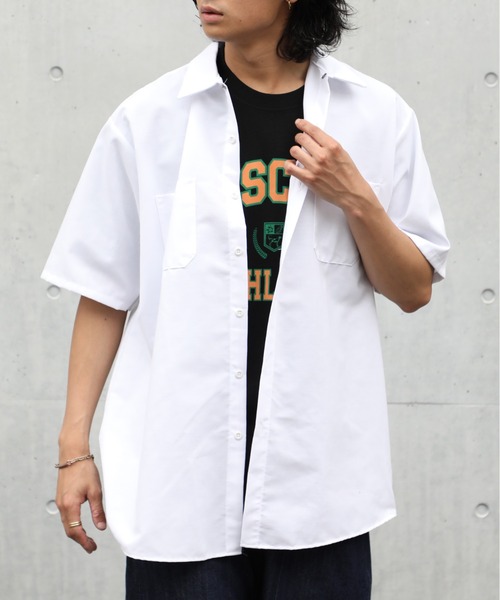 RED KAP（レッドキャップ）の「【RED KAP】4.25ozワークシャツ半袖 RDKP-S0024（シャツ/ブラウス・メンズ・ネイビー/オレンジ/ホワイト/ライトグレー/ブラウン/レッド/ライトグリーン/シルバーグレー/グリーン/バーガンディー/ブラック/ライトブルー/スカイブルー/カーキ/ブルー/チャコールグレー/グレー・L/M/XL/S）」の20枚目の写真