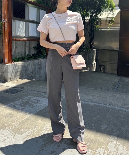 one after another NICE CLAUP（ワンアフターアナザーナイスクラップ）の「ワンポイントロゴTシャツ（Tシャツ/カットソー・レディース・オフホワイト/アイボリー/ピンク/ホワイト系その他・FREE）」の5枚目の写真