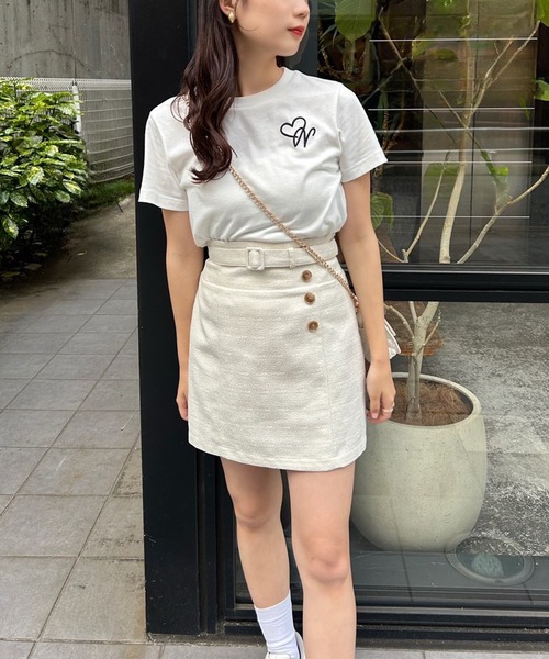 one after another NICE CLAUP（ワンアフターアナザーナイスクラップ）の「ワンポイントロゴTシャツ（Tシャツ/カットソー・レディース・オフホワイト/アイボリー/ピンク/ホワイト系その他・FREE）」の13枚目の写真