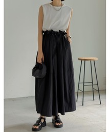 Re:EDIT | [2023 SUMMER COLLECTION][低身長/高身長サイズ有]カットソー切り替えドロストフレアドッキングワンピース(ワンピース)