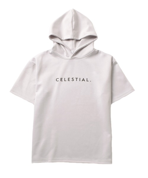 GLAZOS（グラソス）の「【接触冷感】エアリークッション・アソートロゴ切替半袖パーカー（パーカー・キッズ・ブラック/ホワイト/ライトグレー・140cm/170cm/150cm/160cm）」の5枚目の写真