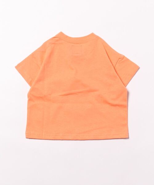 Life Support Products（ライフサポートプロダクツ）の「ハンソデカレッジTシャツ(80～150cm)（Tシャツ/カットソー・キッズ・チャコール/ネイビー/イエロー/オレンジ/グリーン/オフホワイト・80/90/95/100/110/120/130/140/150）」の15枚目の写真