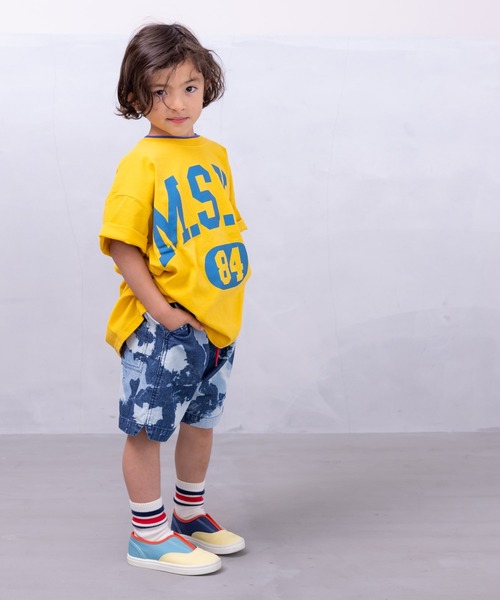 Life Support Products（ライフサポートプロダクツ）の「ハンソデカレッジTシャツ(80～150cm)（Tシャツ/カットソー・キッズ・チャコール/ネイビー/イエロー/オレンジ/グリーン/オフホワイト・80/90/95/100/110/120/130/140/150）」の10枚目の写真